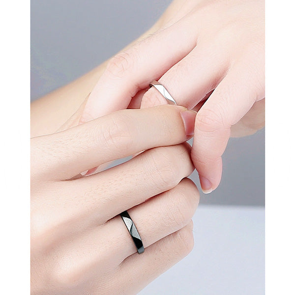 Engraved Relationship Promise Rings for Couples
