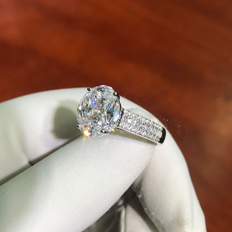 0.6 Carat Sona Diamond Halo Ring for Her
