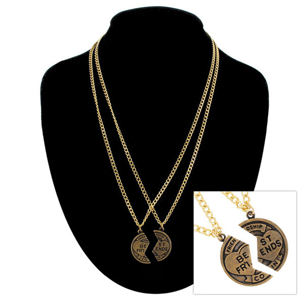 Broken Coin BFF Necklaces Set for Best Friends