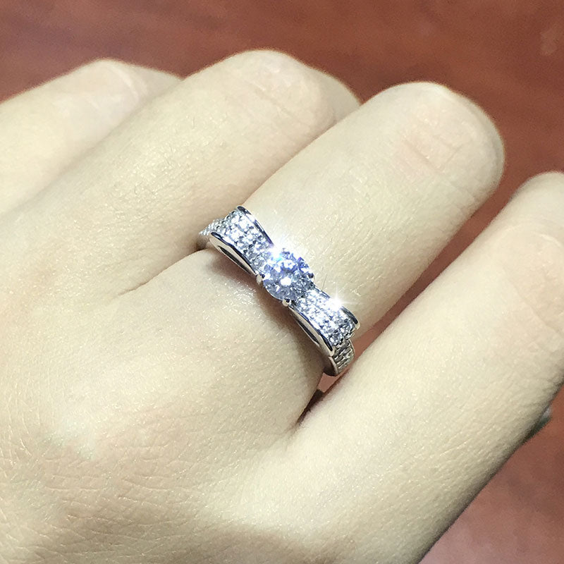 0.3 Carat Moissanite Diamond Stackable Ring