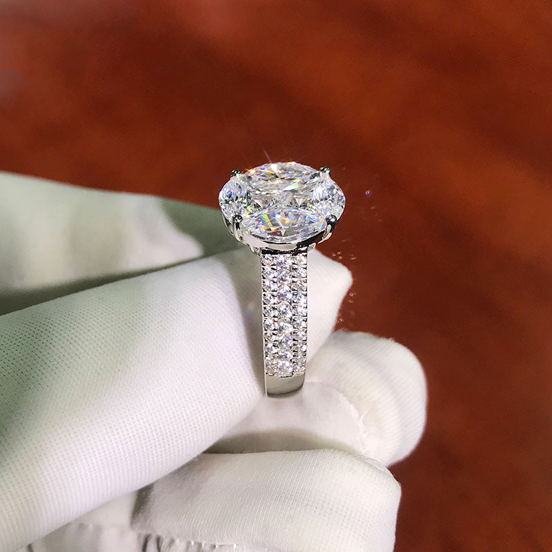 0.6 Carat Sona Diamond Halo Ring for Her