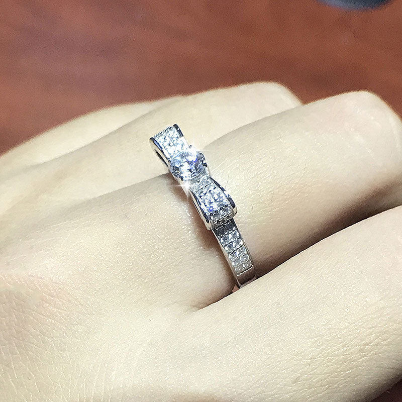 0.3 Carat Moissanite Diamond Stackable Ring