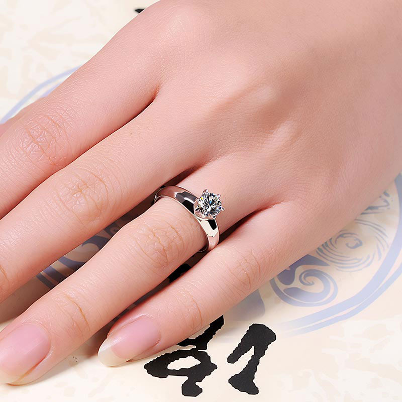 0.6 Carat Solitaire Lab Diamond Women Ring