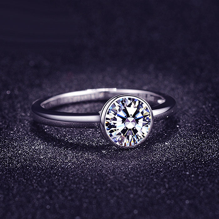 1 Carat Moissanite Diamond Stackable Ring