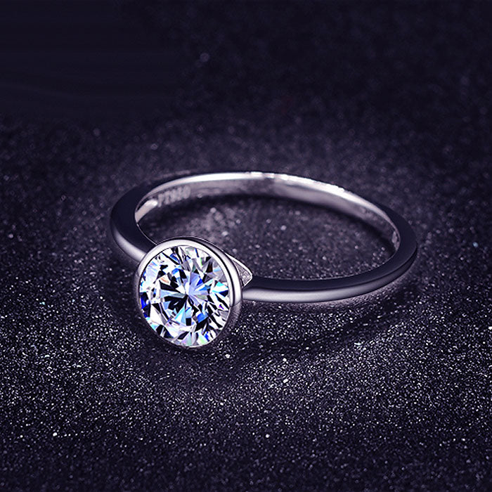 1 Carat Moissanite Diamond Stackable Ring