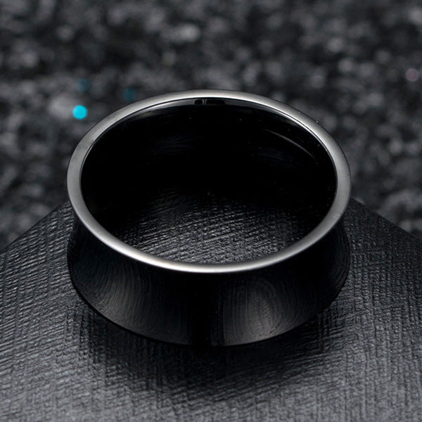 Personalized Promise Ring for Him 8mm Titanium