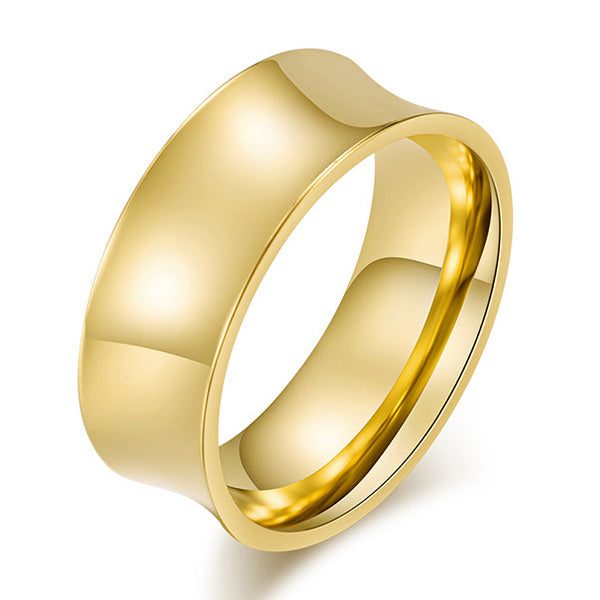 Personalized Promise Ring for Him 8mm Titanium