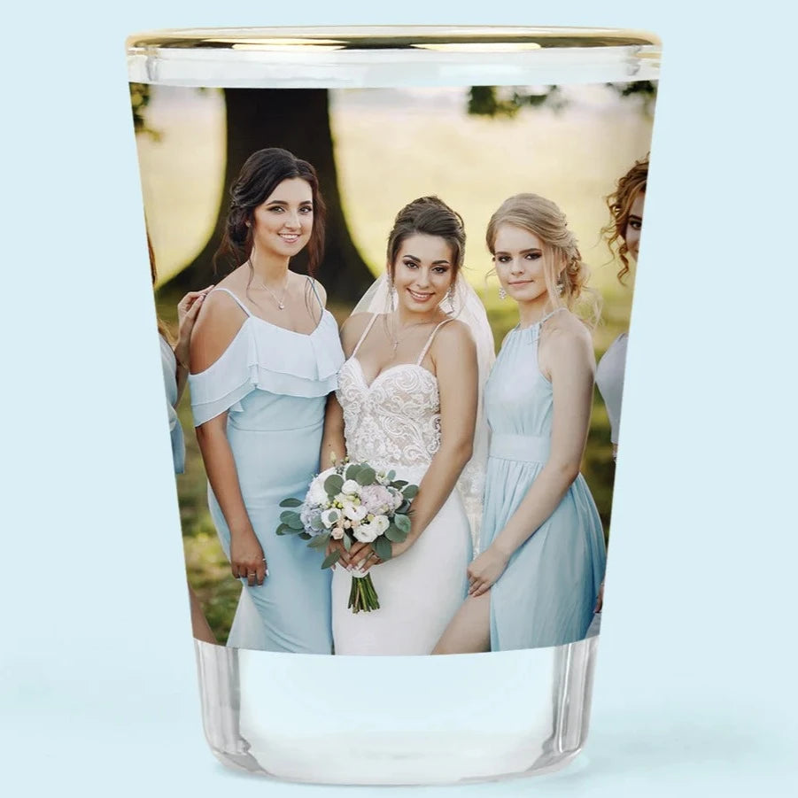 Gullei Custom Photo Wedding Shot Glass