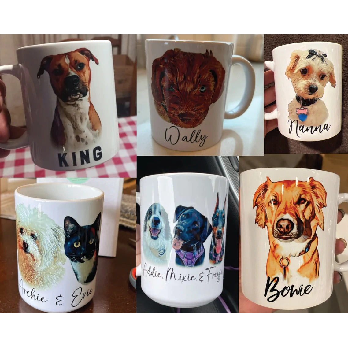 Gullei Multi-Pup Mug – Personalized Dog Photo Mug for Pet Parents (11oz & 15oz)