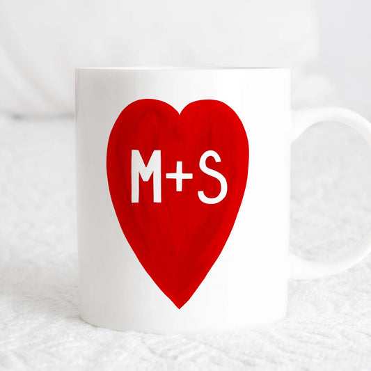 Custom Couple Initial Mug Set