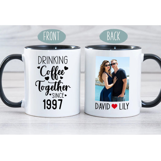 Gullei™ Husband Wife Anniversary Custom Photo Mug