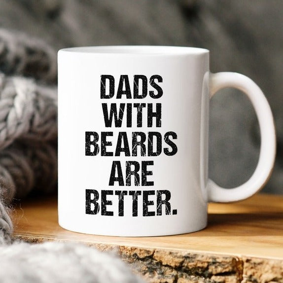 Coffee Mug for Dad with Beard
