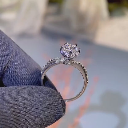Custom 1 Carat Moissanite Womens Wedding Ring
