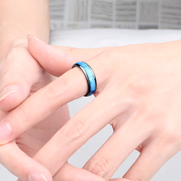 Engraved Unique Mens Marriage NFC Ring
