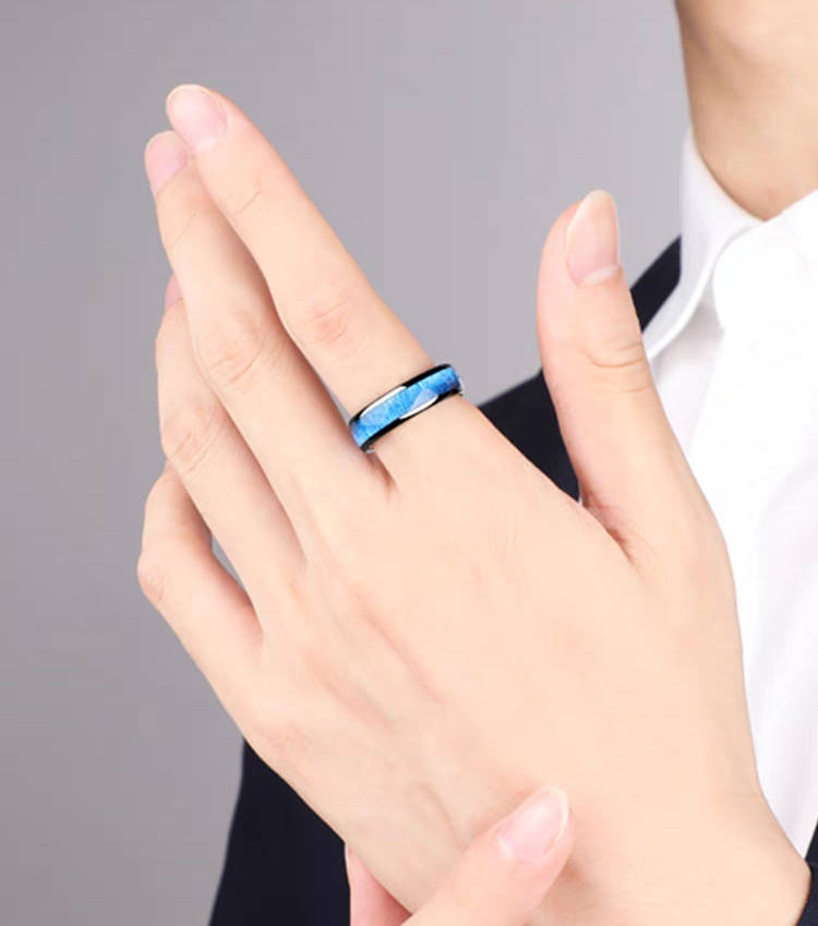 Engraved Unique Mens Marriage NFC Ring