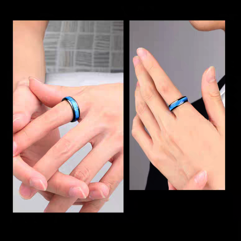 Engraved Unique Mens Marriage NFC Ring