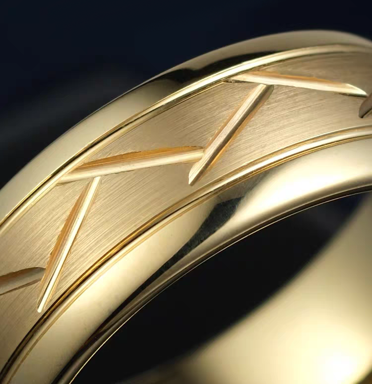 Engraved Unique Male Wedding Band Tungsten