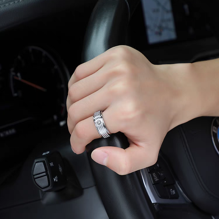 Unique Engraved Guys Wedding Band Tungsten