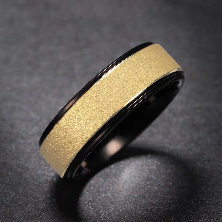 Engraved Marriage Band for Men Brushed Tungsten
