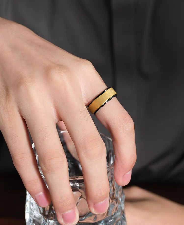 Engraved Marriage Band for Men Brushed Tungsten