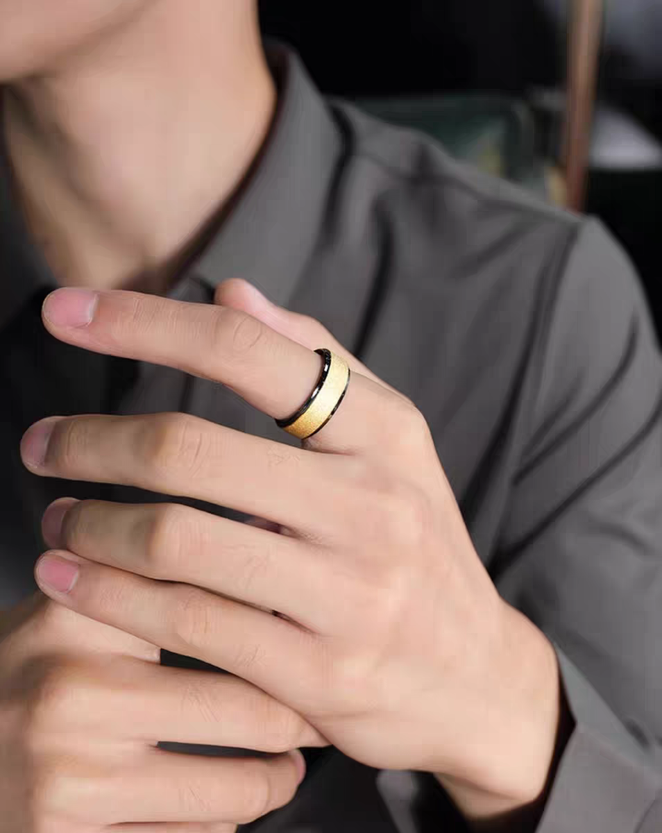 Engraved Marriage Band for Men Brushed Tungsten
