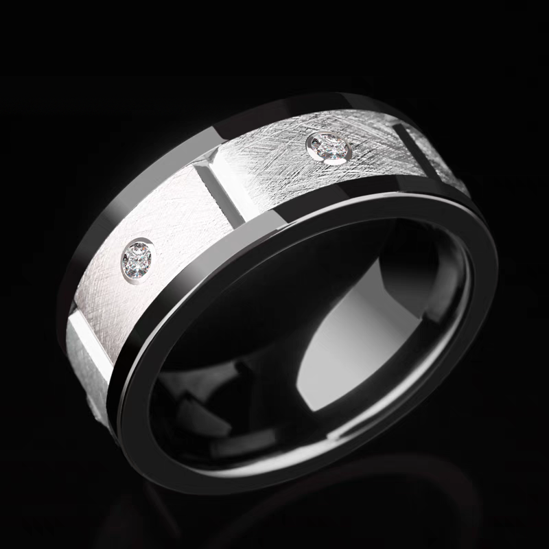 Mens Marriage Ring Tungsten Engravable Comfortfit