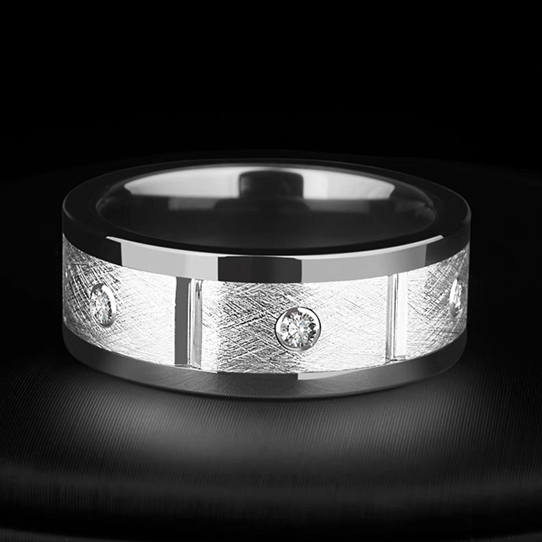 Mens Marriage Ring Tungsten Engravable Comfortfit