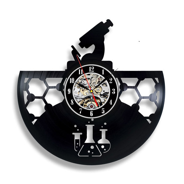 Gift for Scientist Decorative Vinyl Record Clock Gullei.com