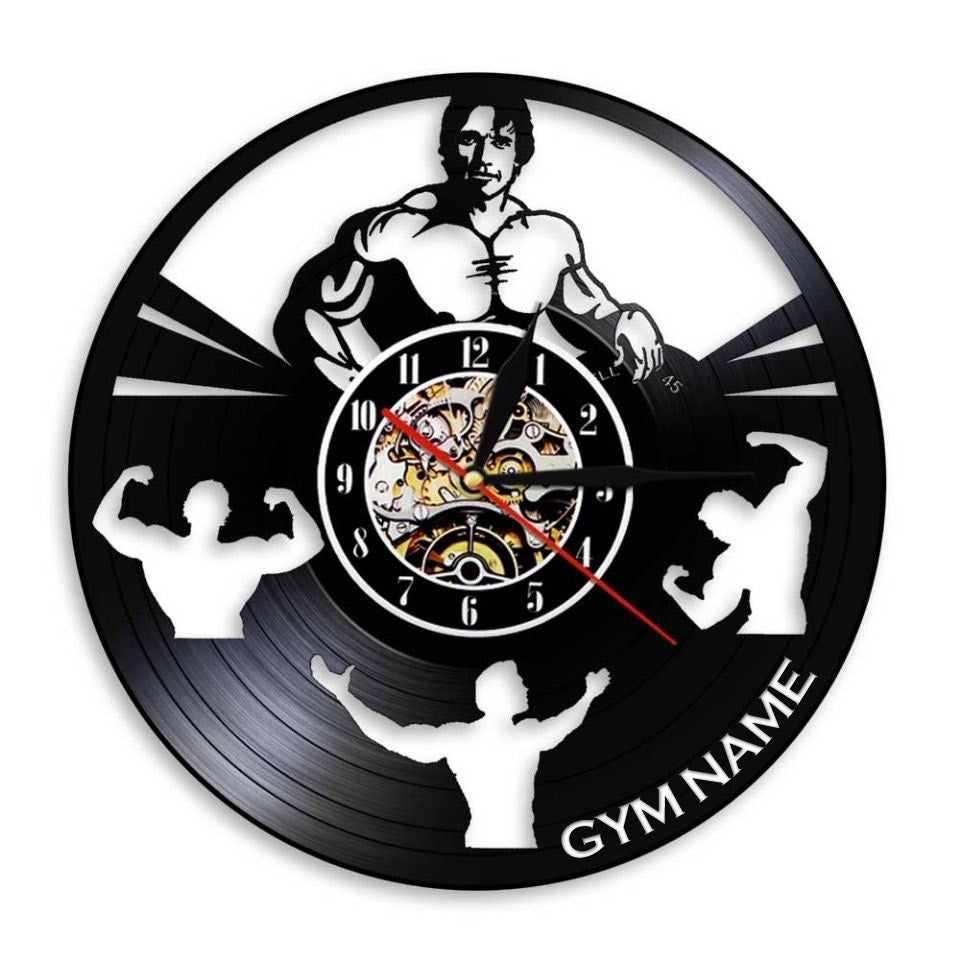 Lp Record Clock Gift for Gym Owner Trainer Gullei.com