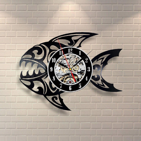 Decorative Fish Vinyl Lp Record Wall Clock Gullei.com