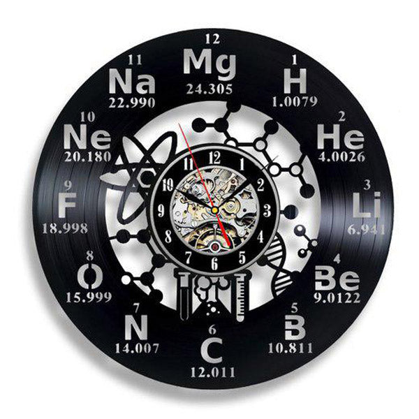 Gift for Chemistry Teacher Vinyl Record Clock Gullei.com