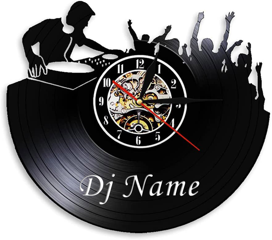 Custom Lp Record Clock Gift for DJ Friend Gullei.com
