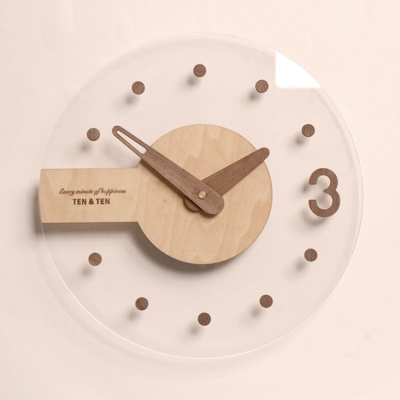 Nordic Wood Textured Silent Wall Deco Clock