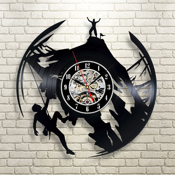 Artistic Bedroom Wall Décor Vinyl Clock Gift for Hikers Gullei.com