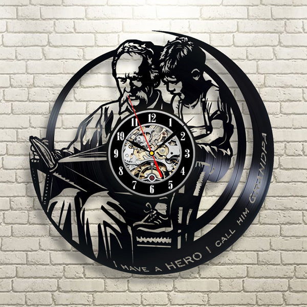 Creative Vinyl Wall Clock Best Birthday Gift for Grandpa Gullei.com
