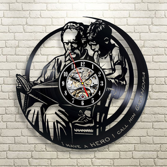 Creative Vinyl Wall Clock Best Birthday Gift for Grandpa Gullei.com