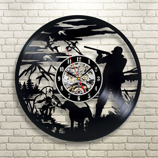 Best Birthday Gift for Hunting Enthusiast Vinyl Wall Clock Gullei.com