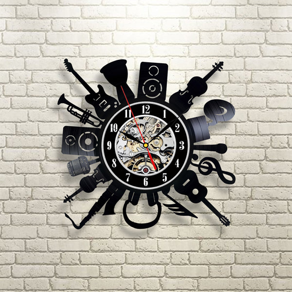 Great Birthday Gift Idea for Musician Bedroom Wall Clock Gullei.com