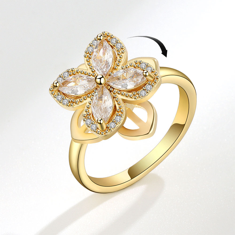 Fidget Flower Anxiety Minimalist Ring Gullei.com