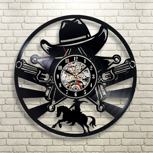 Creative Rodeo Show Theme Vinyl Record Wall Clock Gullei.com