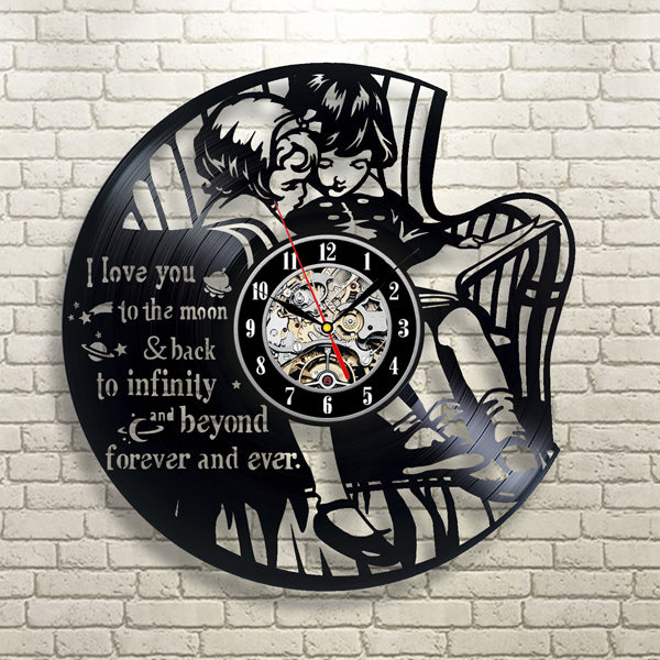Brother and Sister Theme Vinyl Wall Clock Gift Gullei.com