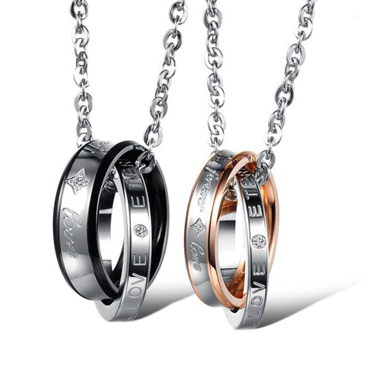 Forever Love Matching Necklaces for Couples Set of 2 Gullei.com