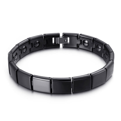 Custom Magnetic Stone Mens Bracelet 21cm