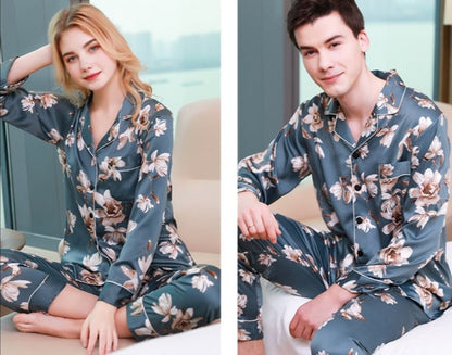 Matching PJs Full Sleeves Sleepwear Set for Couples