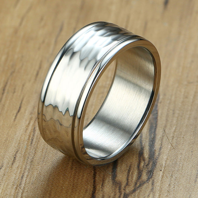 Name Engraved Wedding Band for Guys 8mm