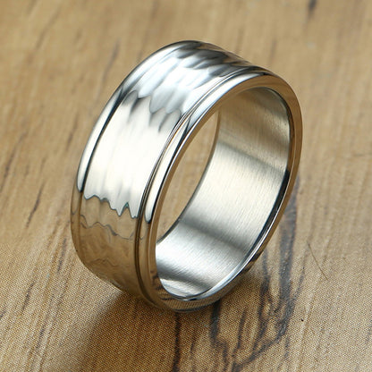 Name Engraved Wedding Band for Guys 8mm