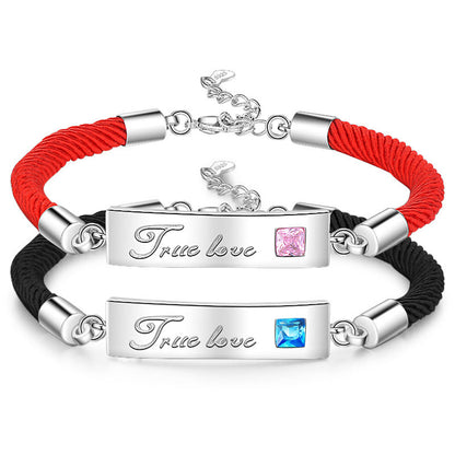 True Love Promise Couple Bracelets Set for 2