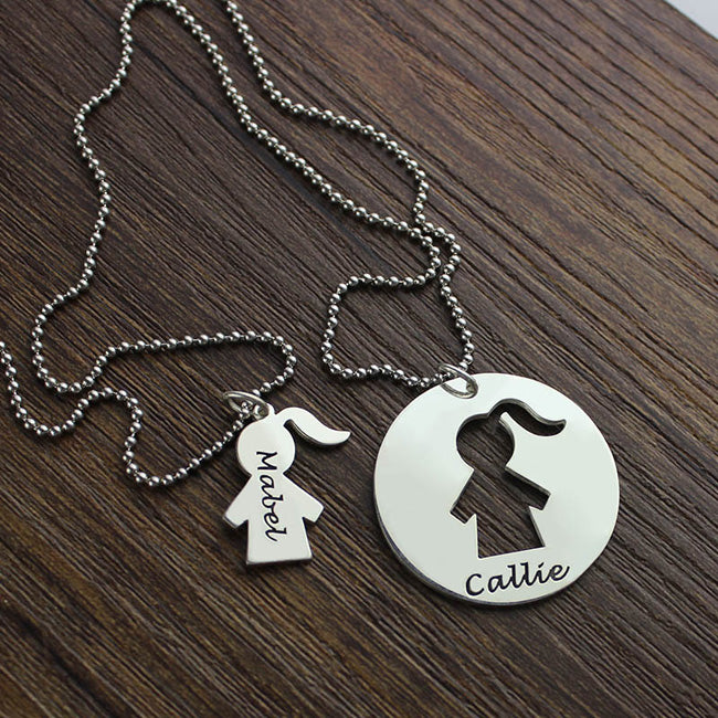 Mother Daughter Necklace Xmas Gift Set