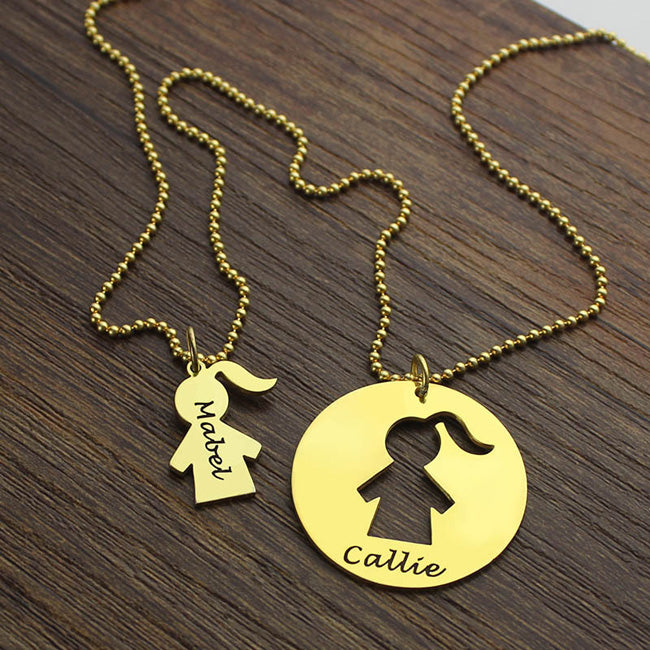 Mother Daughter Necklace Xmas Gift Set