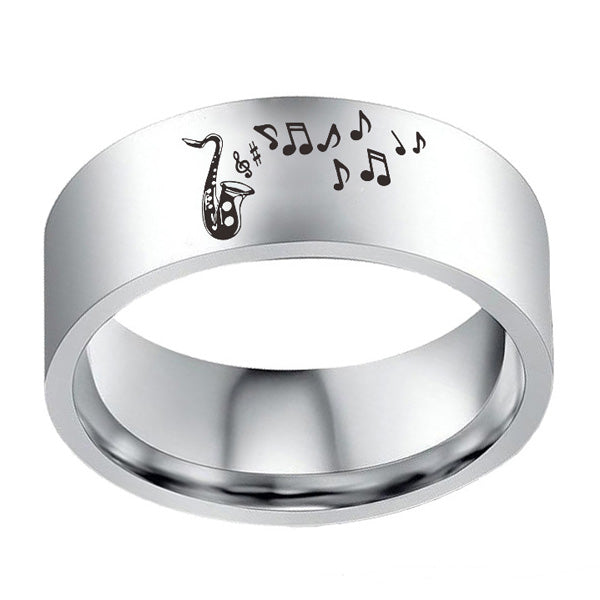 Engraved Couple Rings Gift for Musicians